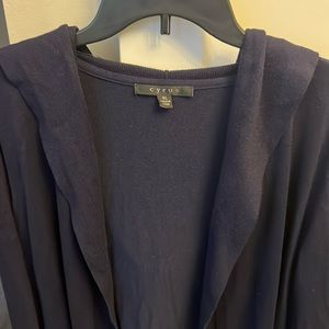 Navy blue hooded cardigan XL EUC